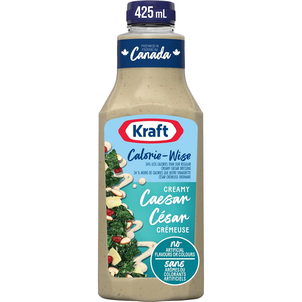 Kraft Calorie-Wise Creamy Caesar Salad Dressing, 425 mL Bottle