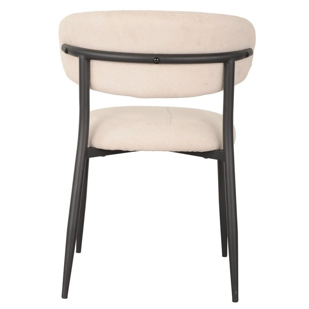 Chaise de salle à manger Tina, ensemble de 2, Beige