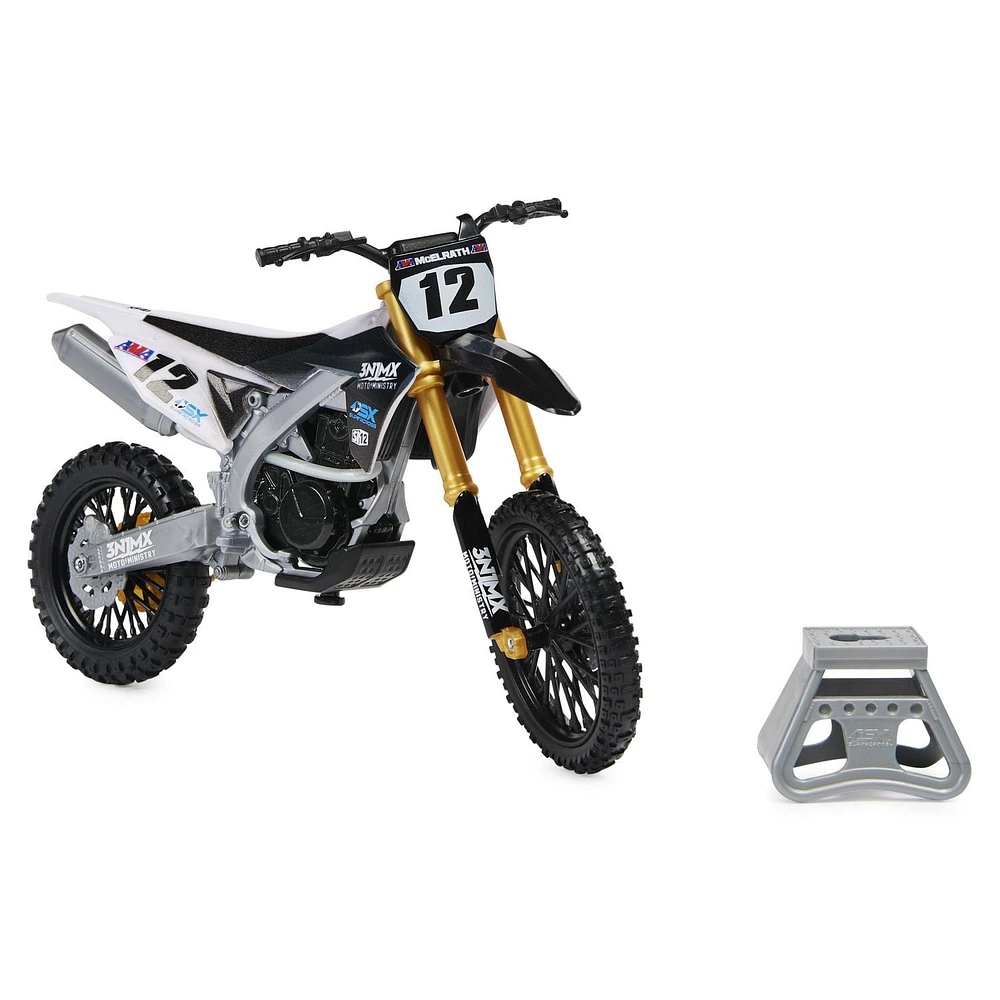 Supercross, Authentic Shane McElrath 1:10 Scale Collector Die-Cast Toy Motorcycle Replica with Display Stand, For Collectors and Kids Age 5 and Up