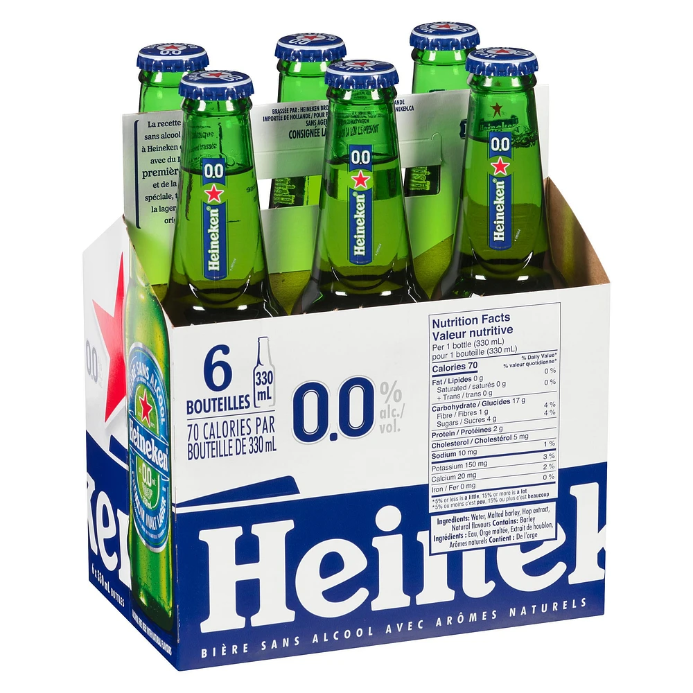 Heineken 0.0 Bottles, Heineken 0.0 Btl 330ml NonAlc