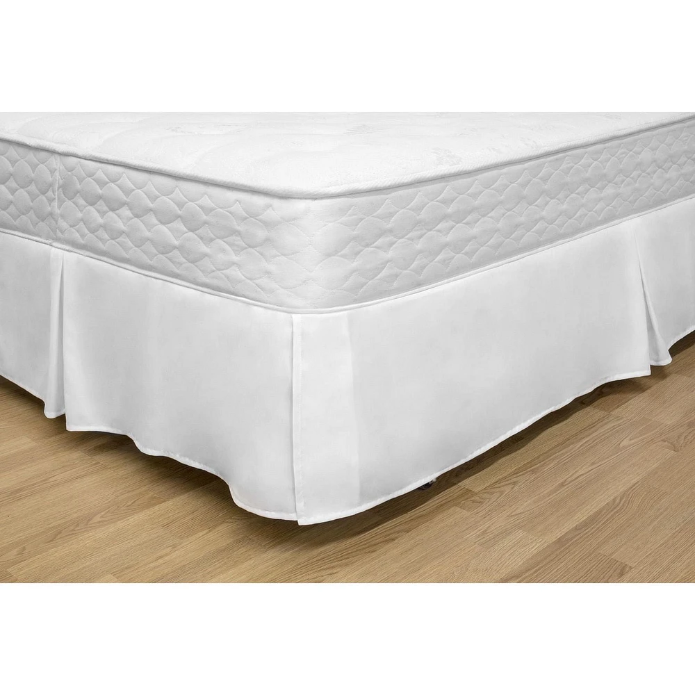 Safdie & Co. Jupe De Lit Microfibre Tissé Q Blanc