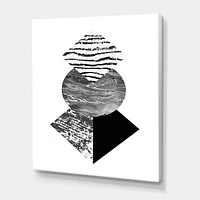 Designart Feuille de palmier tropical avec des formes géométriques abstraites I Art mural sur toile