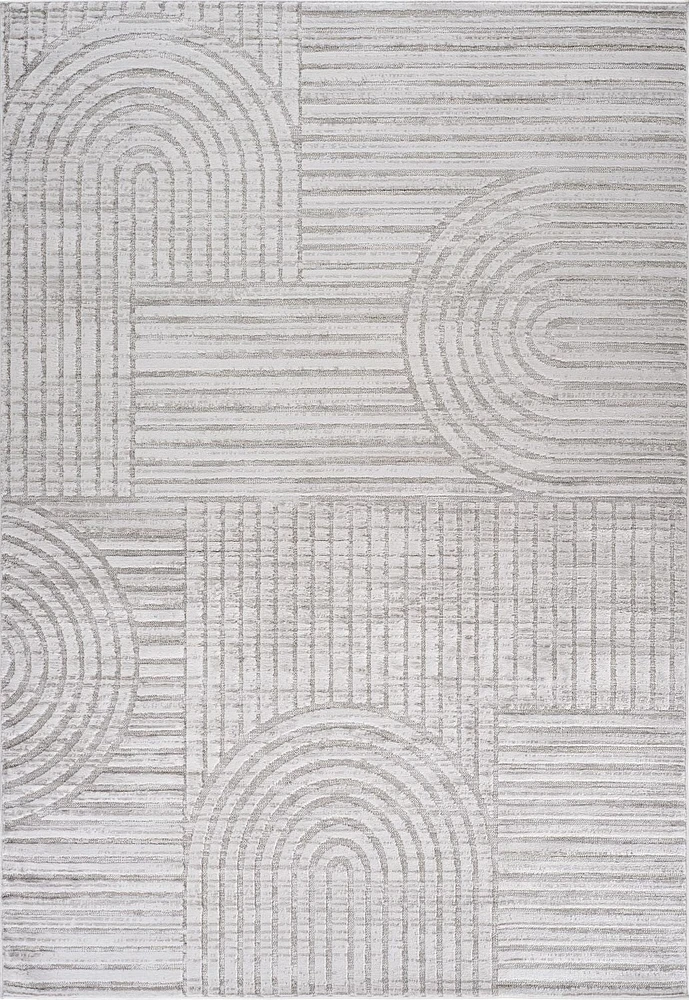 Rug Branch Astra Tapis d'intérieur moderne, gris, géométrique - Salon, Chambre