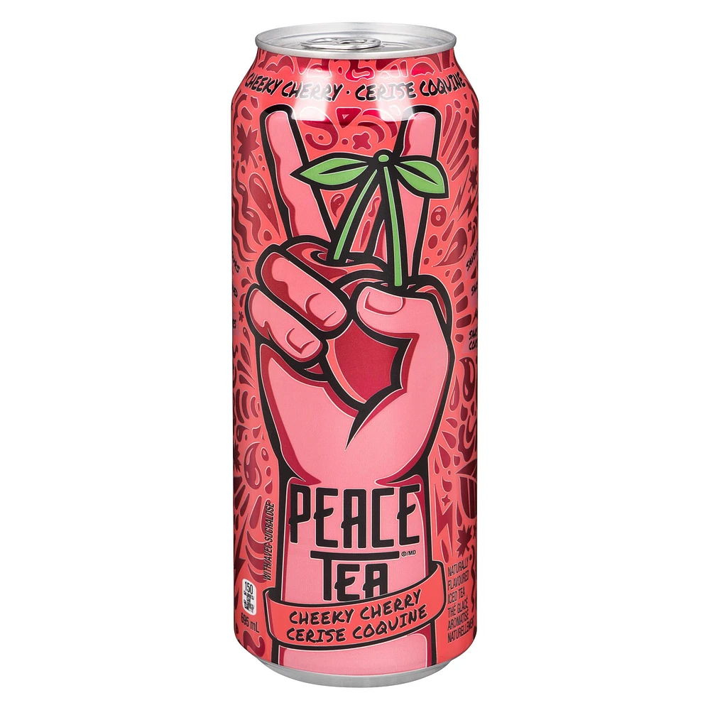 Peace Tea Cheeky Cherry Can, 695 mL, singles, 695 mL