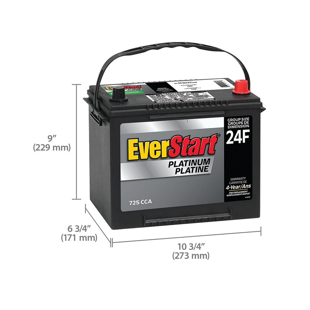 EverStart AUTO PLAT-MAXX-24F – 12 Volts, Batterie automobile, groupe 24F, 725 ADF EverStart – Batterie automobile