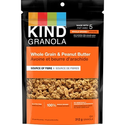 KIND Granola Grains entiers et beurre d'arachide, sac de 312 g 312g