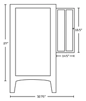 Imaginations Américaines  34.5 pouces W Vanity Base Blanc