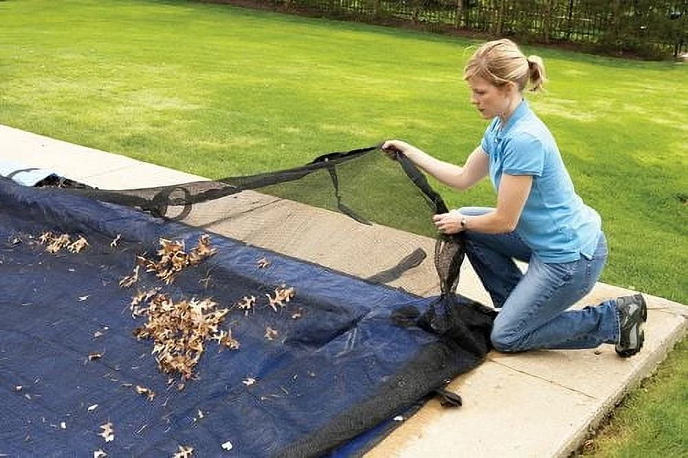 Blue Wave Couverture de piscine filet para-feuilles hors-terre - ovale