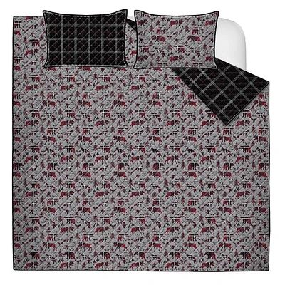 Safdie & Co. Courtepointe 3PC Ens K Nature Sauvage