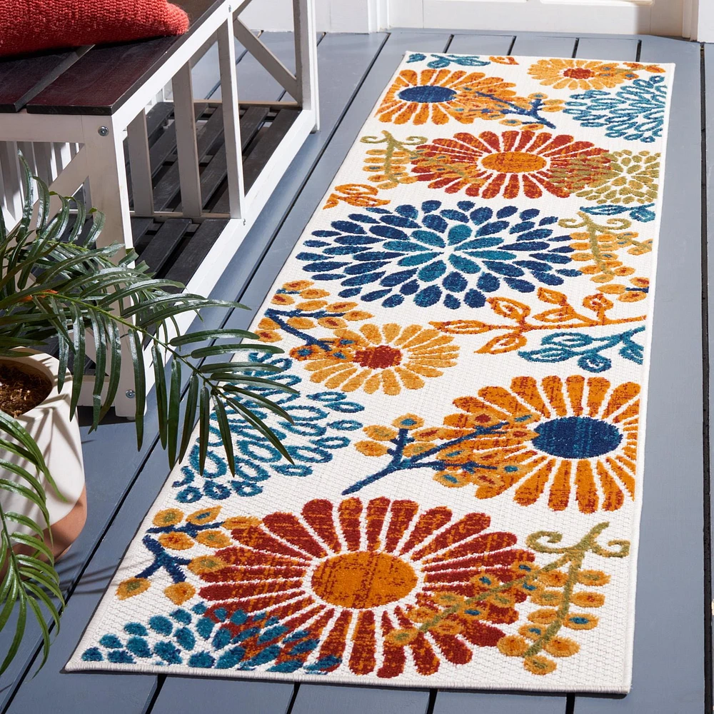 SAFAVIEH Cabana Garnet Tapis Floral Extérieur