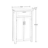 Somerset Collection Maison RiverRidge® Armoire sur pieds à une porte, 23,6 po. (larg) x 40,25 po. (haut) x 11,81 po. (prof), gris