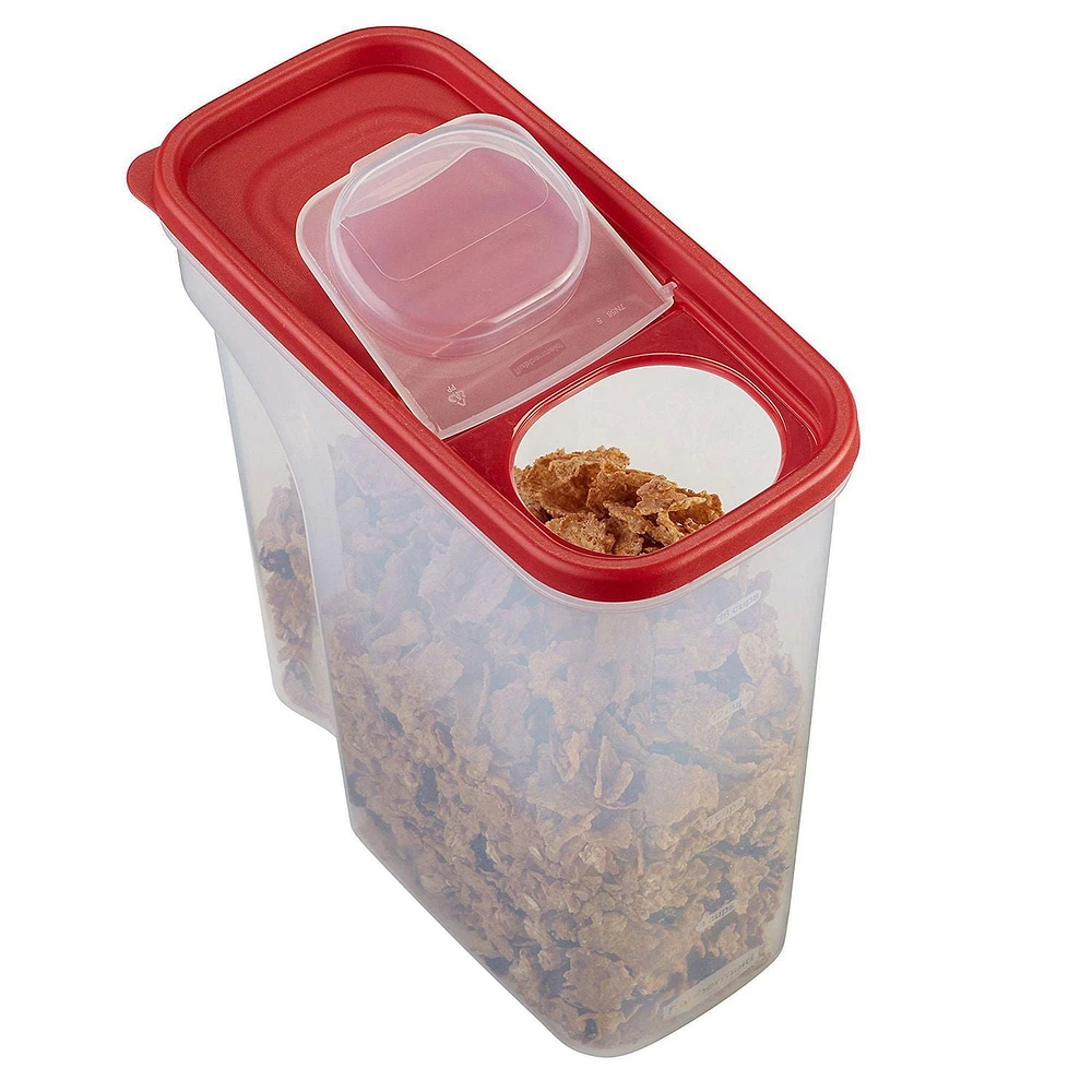 Rubbermaid Flip-Top Cereal and Food Storage Container, 4.2 Liter, Red