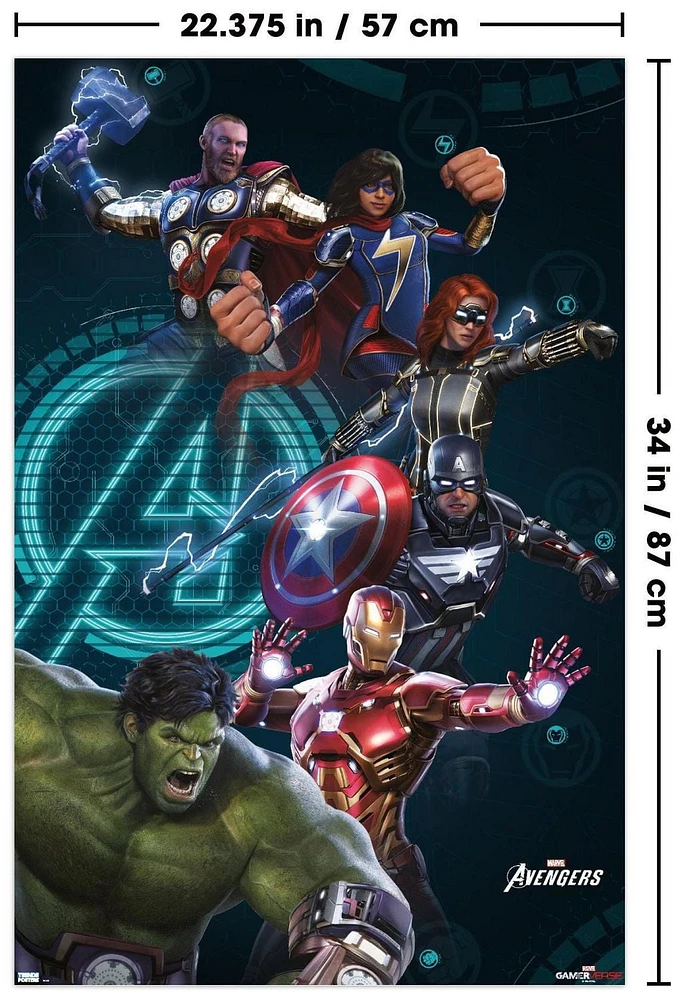 Marvel's Avengers - Group Wall Poster, 22.375" x 34"