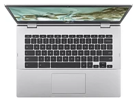 ASUS Chromebook CX1400, 14” HD NanoEdge Display, Intel Celeron N3350 Processor, Chrome OS, Aluminum, Transparent Silver. (CX1400CNA-WS01-CB), 32GB eMMC,  4GB RAM, Intel HD