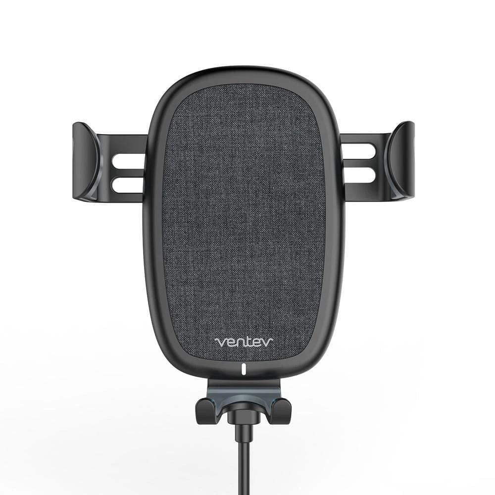 Ventev - Qi 10W Wireless Car Mount Kit Dark Gray