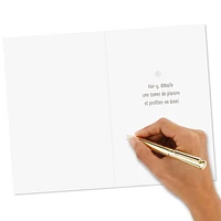 Hallmark Peanuts French-Language Boxed Christmas Cards, Snoopy and Woodstock Hug (Pack of 20 Cards with Envelopes)