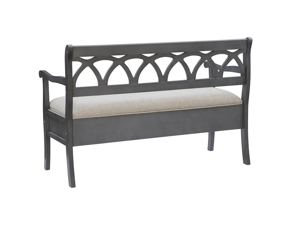 Harland Storage Bench, Grey