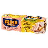 Rio Mare Thon pâle entier dans l’huile d’olive avec citron et poivre