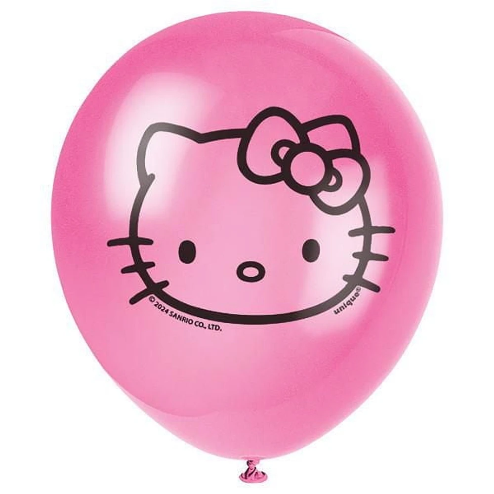 Ballons en latex assortis Hello Kitty de 12 po, 8 ct 4 couleurs, qualité hélium