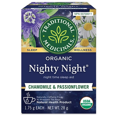Traditional Medicinals Nighty Night, 16 Wrapped Tea Bags