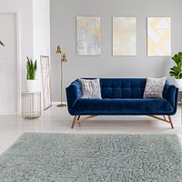 New Flokati 1400gr 8' x 10' Area Rug, Light Grey