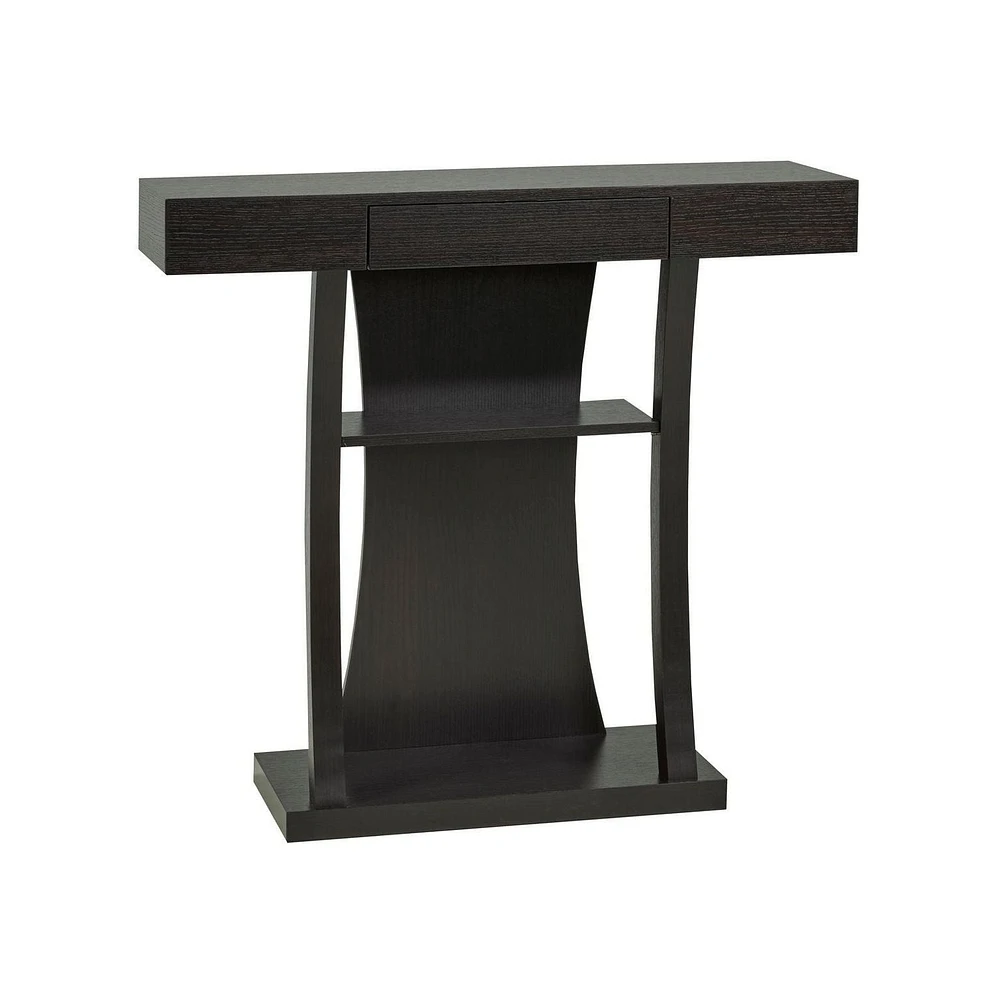 Table console avec stockage, Cerise noire