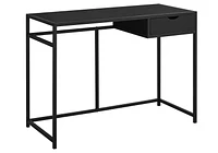 Monarch Specialties Computer Desk, Home Office, Laptop, Storage Drawer, 42"l, Work, Metal, Laminate, Black, Contemporary, Modern