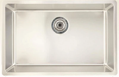 American Imaginations 31-in. Évier de cuisine en acier inoxydable approuvé par W CSA avec 1 bol et calibre 18