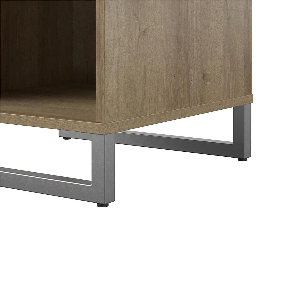 Nightstand with 1 Drawer, Distressed Gray Oak