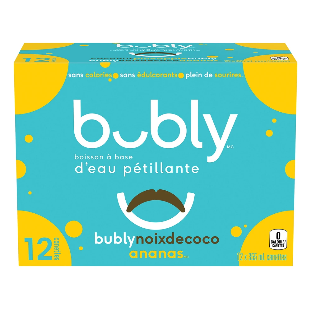 bubly Coconut Pineapple, BUBLY COCO PINEAPPLE 12x355 mL