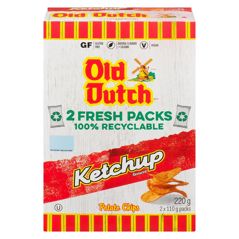 Old Dutch Ketchup Boxed Potato Chips, 220 g