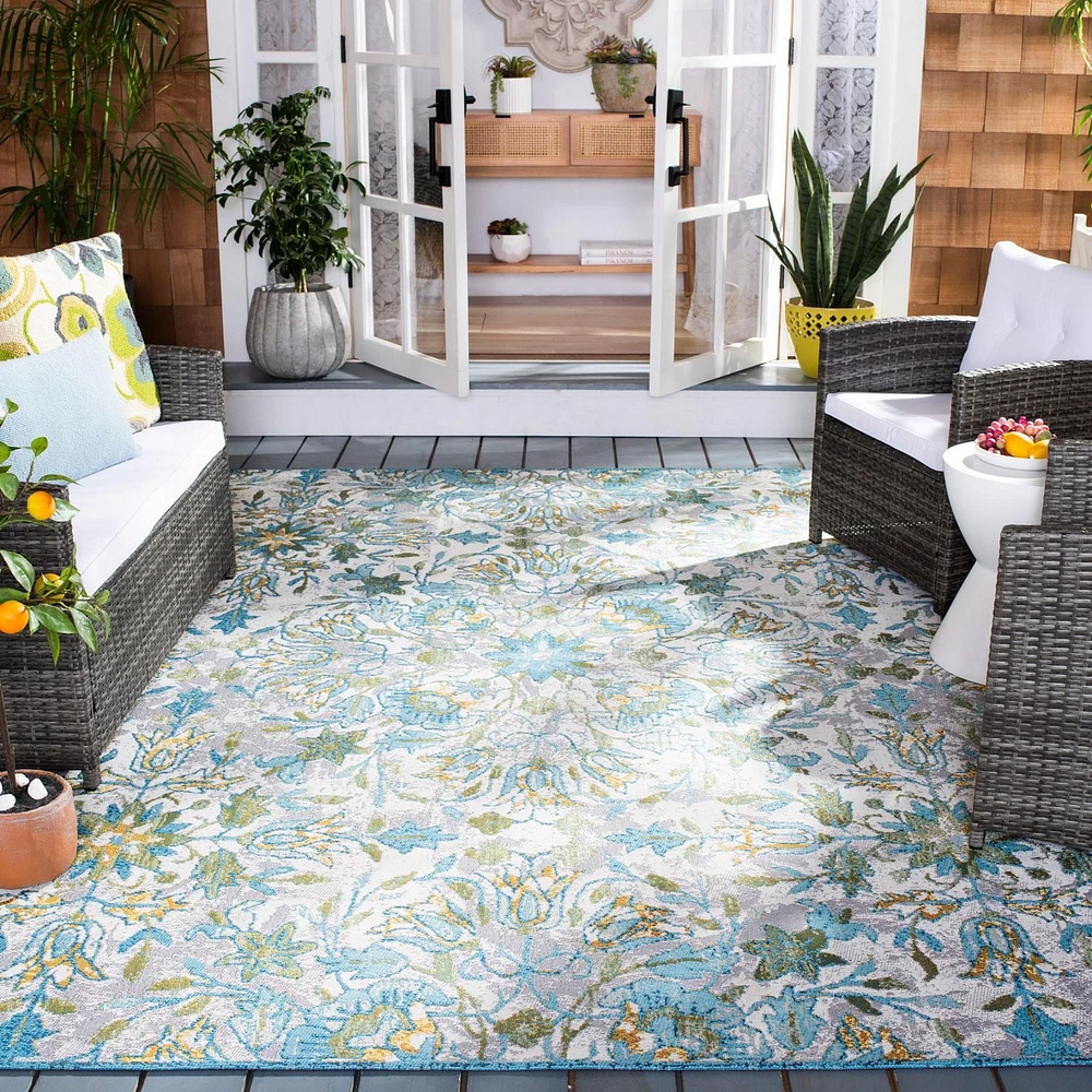 SAFAVIEH Barbados Corwin Tapis Floral Intérieur/Extérieur