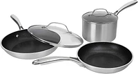 Granitestone 5-Piece Nonstick Silver Cookware Set Oven & Dishwasher Safe