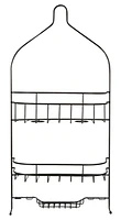 era David valet de douche avec ventouse classique huile brossé 11.81x24.21po.