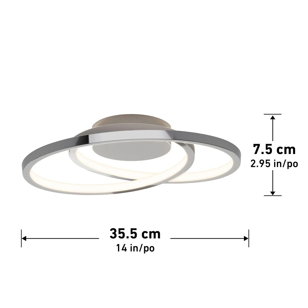 Salto Chrome Flush Mount