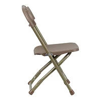 Lot de 2 pièces - Chaise pliante en plastique brun pour enfants