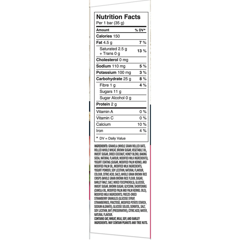 Quaker Yogurt Strawberry Granola Bars, 175GM