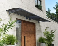 CANOPIA by PALRAM Aquila 3 ft. x 10 ft. Door and Window Fixed Awning - Grey