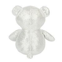 Jouet rembourré en forme d'ours Way to celebrate! en sequin doux de couleur argent