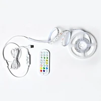 Homy Casa Lit Plateforme Rembourré avec Éclairage LED, Station de Charge USB, Tête de Lit Réglable, Sans Sommier Requis