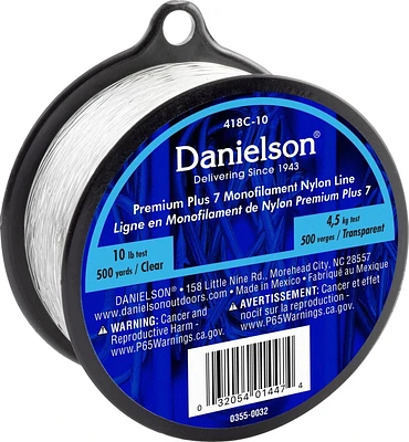 Danielson 418-10 Line Plus 7 Mono Nylon Transparent 10Lb Line Plus 7 Mono Nylon Transparent