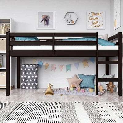 Lit mezzanine en bois pour enfants, une place junior Milton de DHP