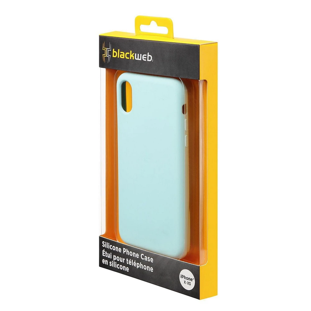 Étui rigide en silicone à la mode pour iPhone X/XS blackweb