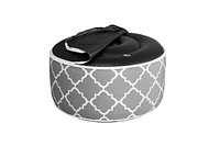 VIOLA Inflatable Ottoman - Grey Grid
