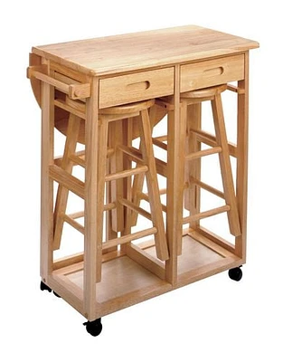 Burnett 3-Pc Space Saver Set, Natural Finish - 89332
