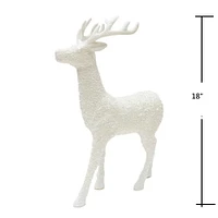 18IN CERF DÉCORATIF BLANC