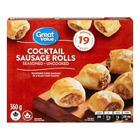 Rouleaux de saucisses cocktail surgelés Great Value 19 pièces, 360 g