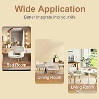 Ensemble de 2 chaises d'appoint Homy Casa, confortables et rembourrées avec accoudoirs, design moderne, tissu beige