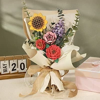 Rokr 3D Wooden Puzzle Pink Rose Flower Bouquet DIY