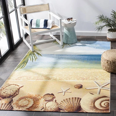 SAFAVIEH Barbados Sea Shells Outdoor Area Rug